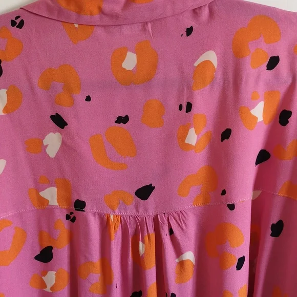Never Fully Dressed orange & pink long sleeved blouse, size XXL - Picture 12 of 13